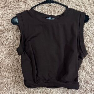 Amazon Sleeveless Brown Top